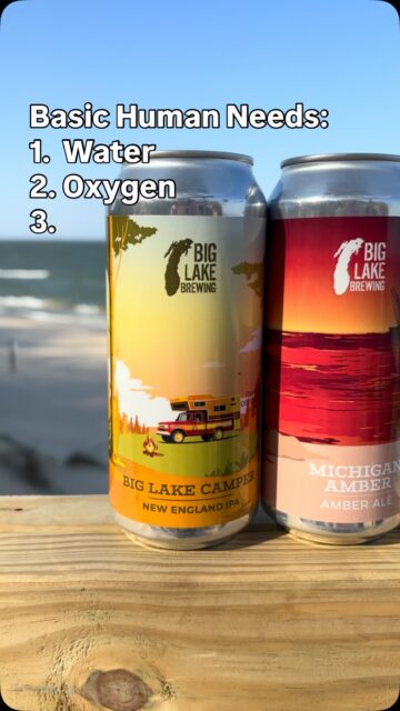 Basic human needs: water, oxygen, & Big Lake craft beer 🍻 Comment down below and let us know what you’re drinking this weekend!